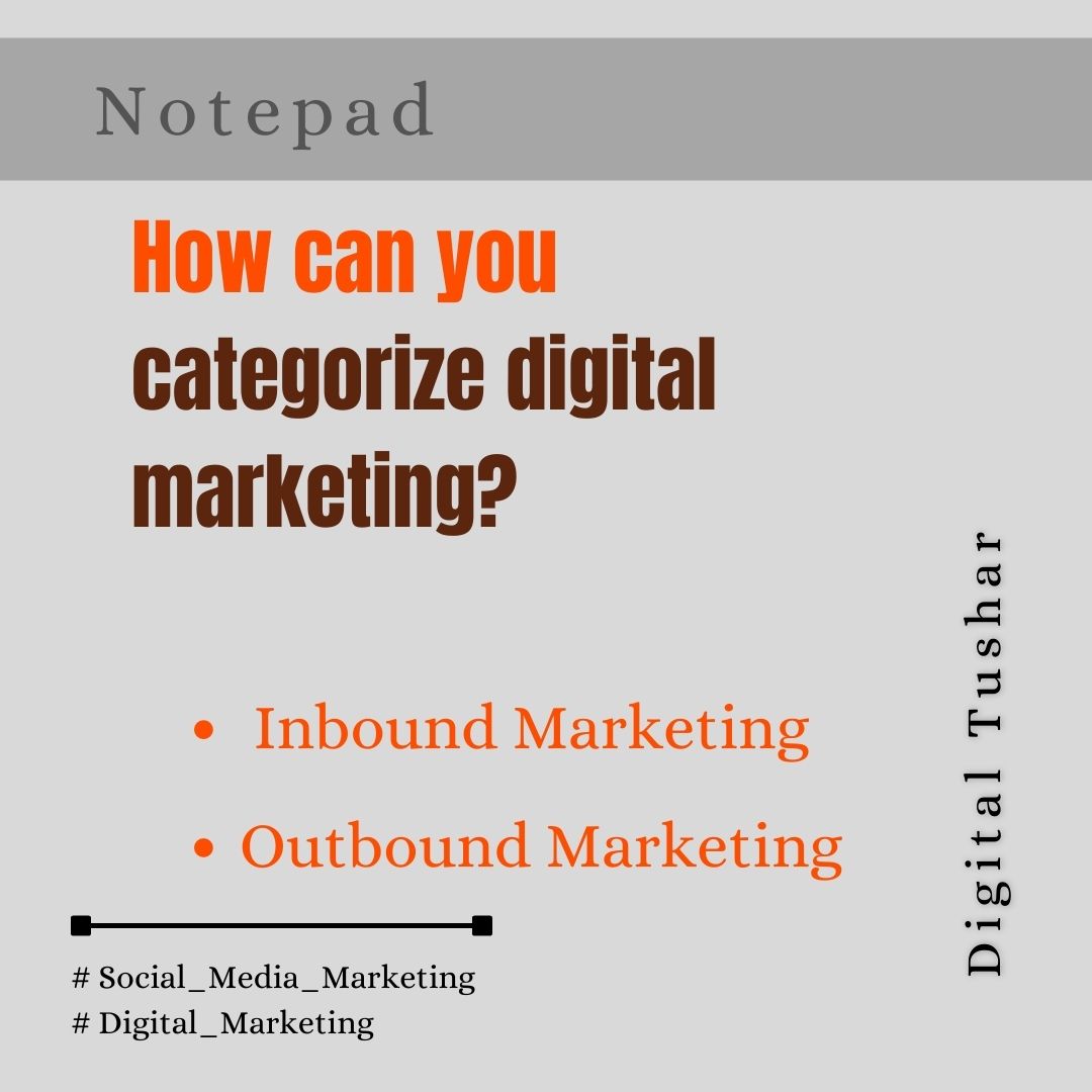 digitaltushar07's tweet photo. Inbound Marketing
This technique takes the help of social media &amp; digital content to increase the number of clicks on links about a company &amp; its services
Outbound Marketing
This segment includes placing ads, e-mails, &amp; reaching out to potential customers through digital mediums. https://t.co/fBToqRNCRa