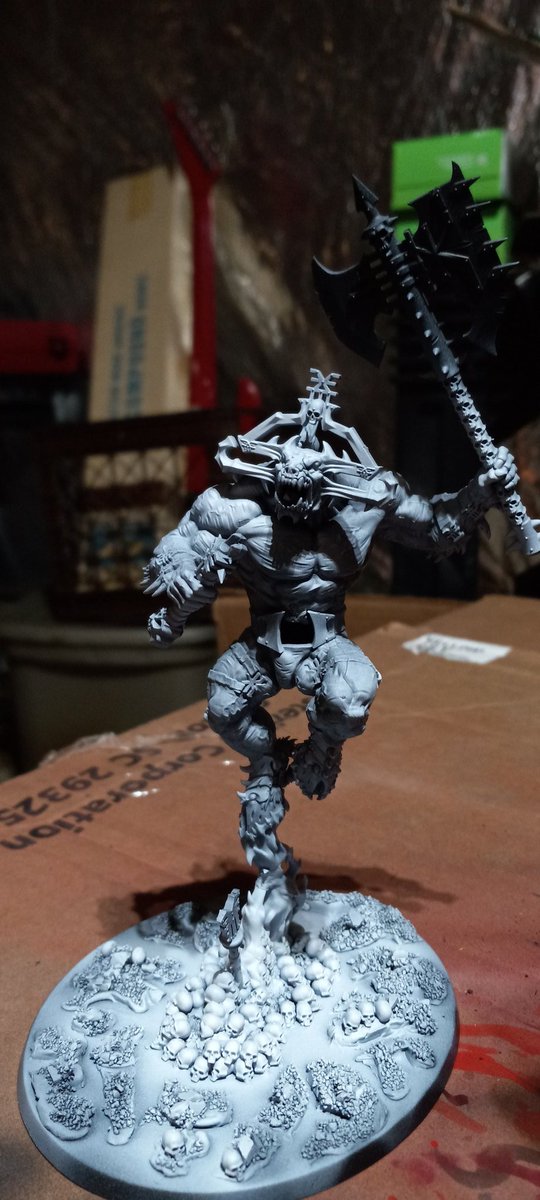 Indestry's tweet photo. Bloodthirster of unfettered fury wip 1 https://t.co/IP13uhT3Dm