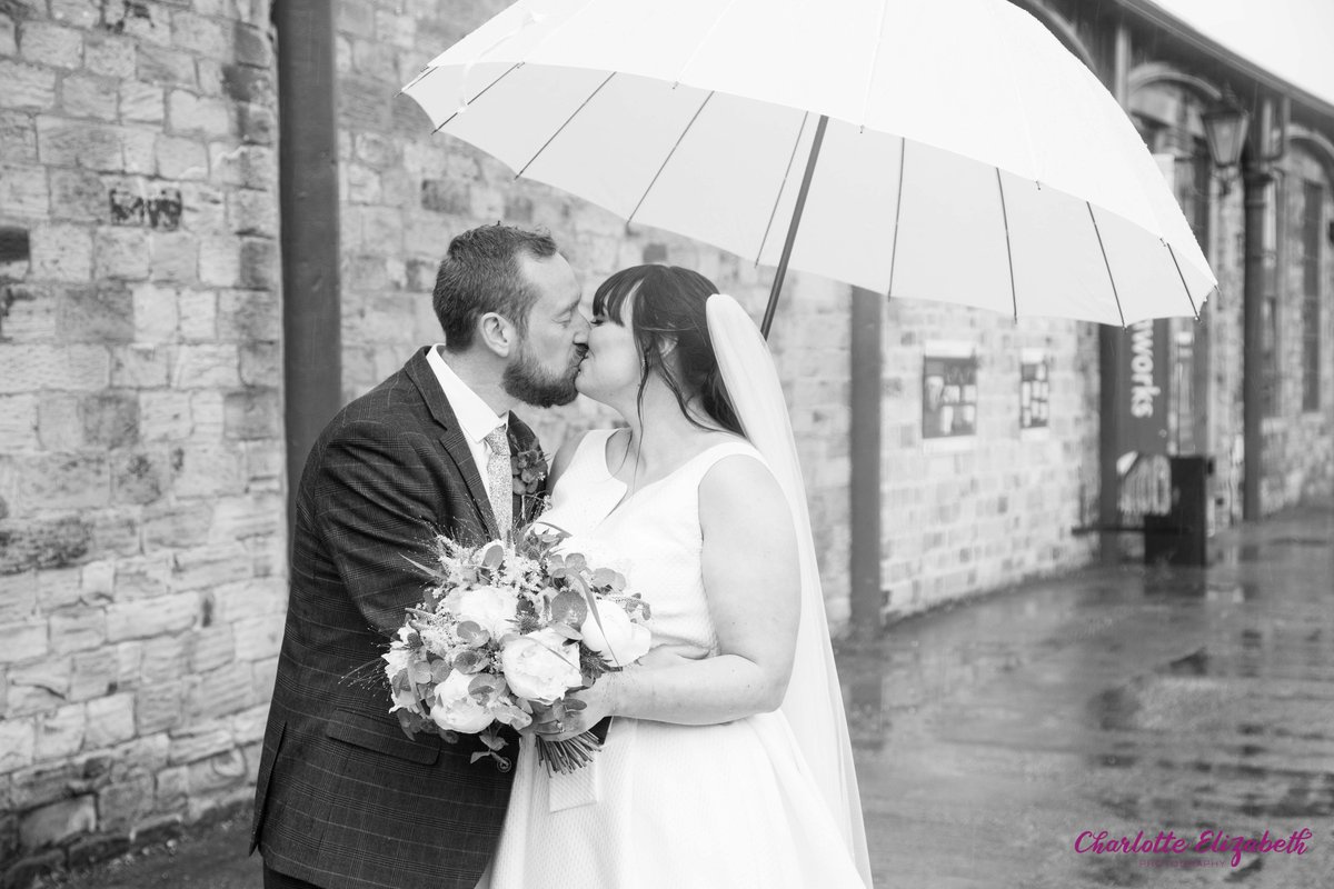 This time last year the rain was pouring so hard it bounced back off the ground to my knees. 

It was also Kim &amp; Andy's wedding day. 

Happy anniversary! 

#WeddingPhotographer <a href="/DiscoverElsecar/">Elsecar Heritage Centre</a> #ElsecarWedding #ElsecarPhotographer #RainyWeddingDay
