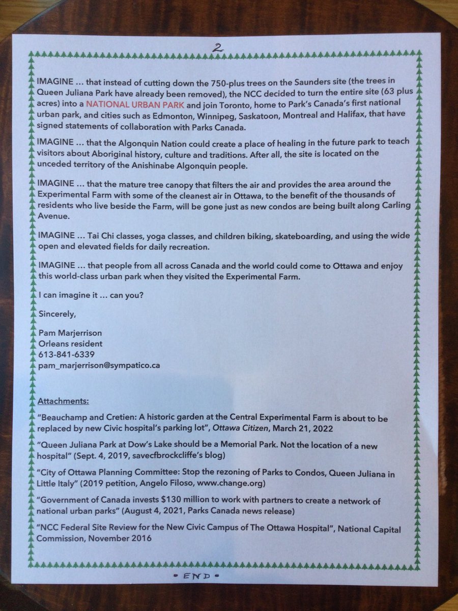 PamMarjerrison's tweet photo. May 9, 2022 haiku reflects on letter sent to NCC Executive Board on April 5, 2022 ( see below)

Save the Farm 2.0

“Back forty” could be
National Urban Park and
Jewel in the crown https://t.co/T1jFsYcCaO