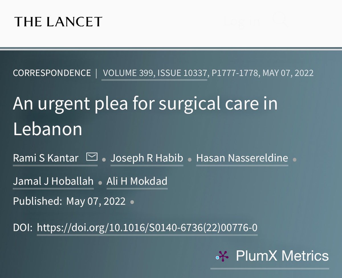 Rami S. Kantar, MD, MPH, PhD 🇺🇸🇱🇧🇦🇺 (@ramikantar1) on Twitter photo Big thanks to <a href="/TheLancet/">The Lancet</a> for highlighting the current state of #surgery in #lebanon 🇱🇧
<a href="/AliHMokdad/">Ali H. Mokdad</a> <a href="/J_habib1/">Joseph R. Habib</a> <a href="/DrFadloKhuri/">Dr. Fadlo Khuri</a> <a href="/IHME_UW/">Institute for Health Metrics and Evaluation (IHME)</a> <a href="/RASACS/">RAS-ACS</a> <a href="/MDSurgeons/">Maryland ACS</a> <a href="/AUBAlumni/">Alumni Relations Office at AUB</a> <a href="/AUB_Lebanon/">American University of Beirut</a> <a href="/ghiaub/">AUB Global Health Institute</a> <a href="/AUBMC_Official/">American University of Beirut Medical Center</a> #Surgery #globalsurgery #globalhealth #healthcare #surgtwitter #MedTwitter Big thanks to <a href="/TheLancet/">The Lancet</a> for highlighting the current state of #surgery in #lebanon 🇱🇧
<a href="/AliHMokdad/">Ali H. Mokdad</a> <a href="/J_habib1/">Joseph R. Habib</a> <a href="/DrFadloKhuri/">Dr. Fadlo Khuri</a> <a href="/IHME_UW/">Institute for Health Metrics and Evaluation (IHME)</a> <a href="/RASACS/">RAS-ACS</a> <a href="/MDSurgeons/">Maryland ACS</a> <a href="/AUBAlumni/">Alumni Relations Office at AUB</a> <a href="/AUB_Lebanon/">American University of Beirut</a> <a href="/ghiaub/">AUB Global Health Institute</a> <a href="/AUBMC_Official/">American University of Beirut Medical Center</a> #Surgery #globalsurgery #globalhealth #healthcare #surgtwitter #MedTwitter