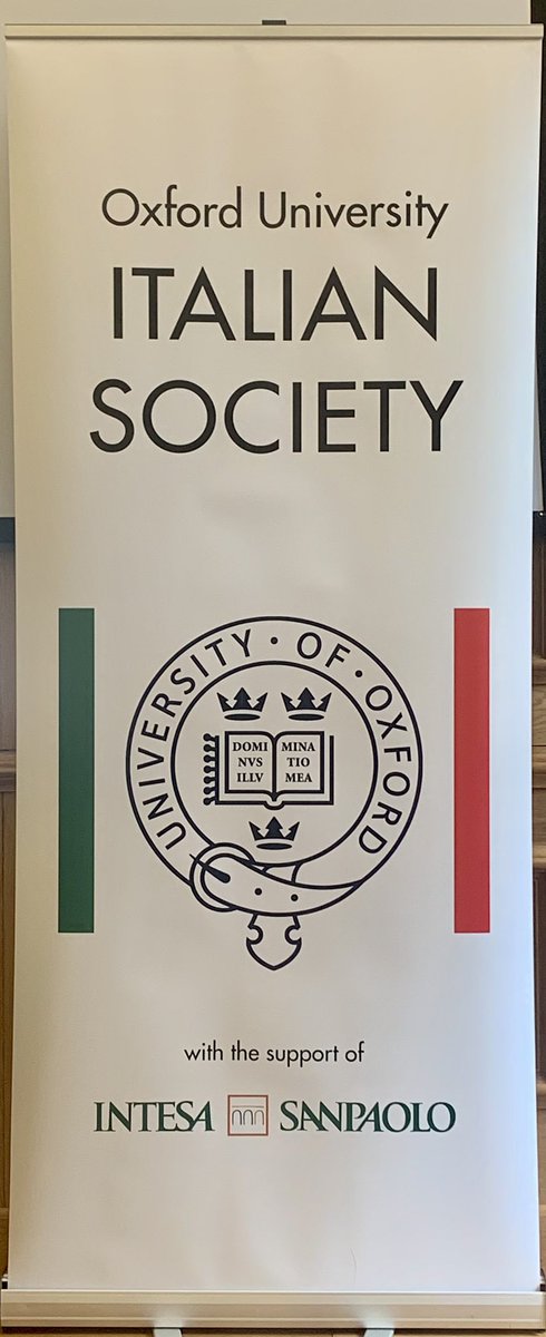 ItalyinUK's tweet photo. On this special day, a special occasion: @AmbTrombetta discussing with Lord Patten, Chancellor of @UniofOxford, on the role of diplomacy in times of crisis - grateful to @OUItaSoc @intesasanpaolo for setting up such a relevant debate on #EuropeDay2022 and to all those attending! https://t.co/hIbzqRCVaQ