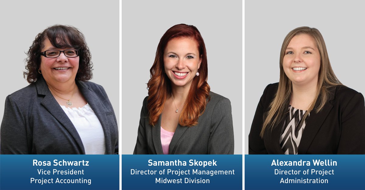 PDBGroup's tweet photo. We are thrilled to announce that Rosa Schwartz, Samantha Skopek, and Alexandra Wellin have been promoted! 🎈🎉

Discover how these #womeninconstruction have grown within the company at https://t.co/u5fHadrf7X. 

#news #promotions https://t.co/2xNW2gH9Or