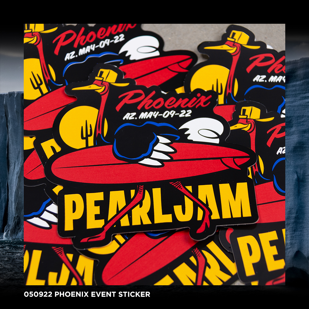 PearlJam's tweet photo. Pearl Jam is coming to Phoenix tonight. Who's ready?

Artwork by: Brad Klausen

The event poster and merch are all available at the show tonight. The outdoor merch stand opens at 1pm. https://t.co/ucnzPL1PIg