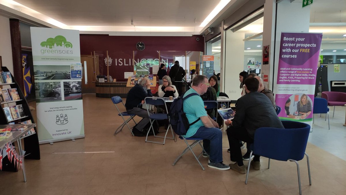 GreenScies's tweet photo. Last Saturday, our team held the final GreenSCIES Phase 2 engagement event at Finsbury Library! With a great turnout, we talked about the project with residents, answered their questions and heard their feedback 📝 https://t.co/mEOq5NERMT