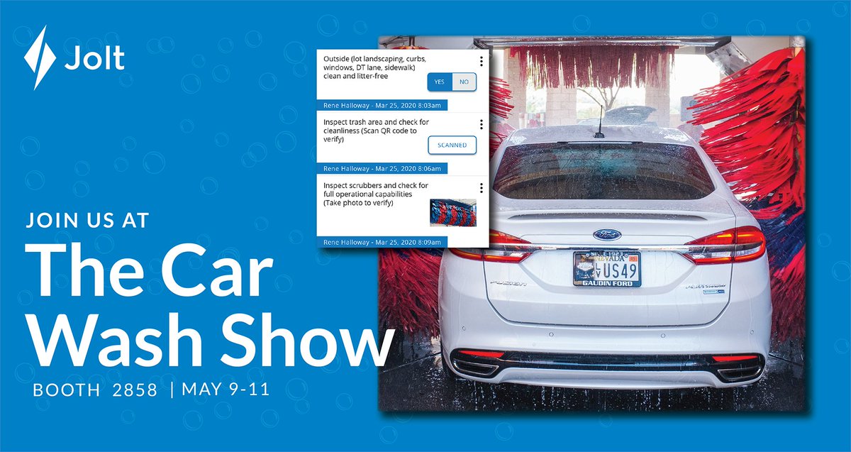 JoltSoftware's tweet photo. 🌊 We are at the Car Wash Show 2022 in Nashville, TN 🌊
If you're there let’s connect! Visit us in booth 2858
#InternationalCarwashAssociation #GoCarWashShow #joltsoftware #carwashtechnology https://t.co/Gg0zeycXuG