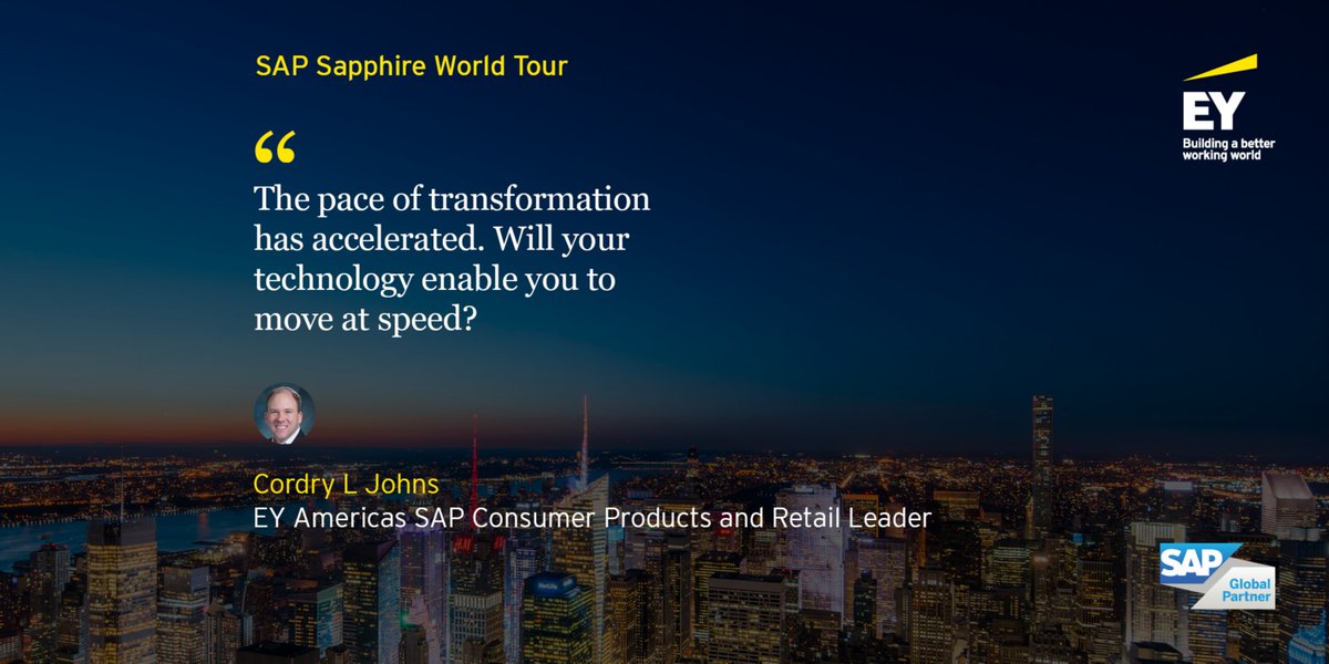 We are thrilled to be back in-person at #SAPSapphireOrlando this year.

Kicking off the SAP Sapphire World Tour 2022!
#EYSAP #InnovationRealized and SAP