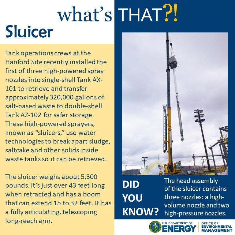 EMcleanup's tweet photo. Find out how high-powered spray nozzles are making an impact on waste retrieval operations at the @HanfordSite! #MeetAMachine in today’s WHAT’S That?! https://t.co/nu6L2EMajZ
