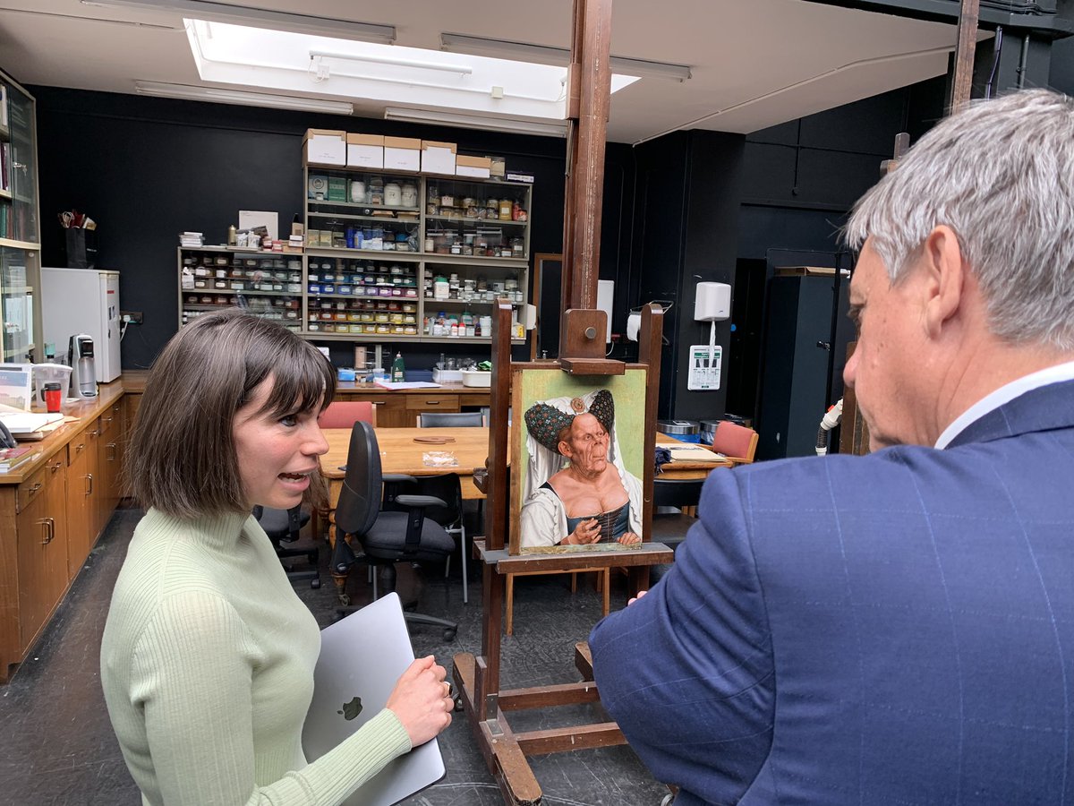 Onze voedings- en drankenindustrie doorstond relatief goed de eerste fase na brexit, zo stelde ik vandaag vast in het VK. Ook zag ik hoe het schilderij ‘De lelijke hertogin’ van Quentin Matsys in het atelier van de ‘National Gallery’ wordt gerestaureerd. #VKmissie @FlandersTrade