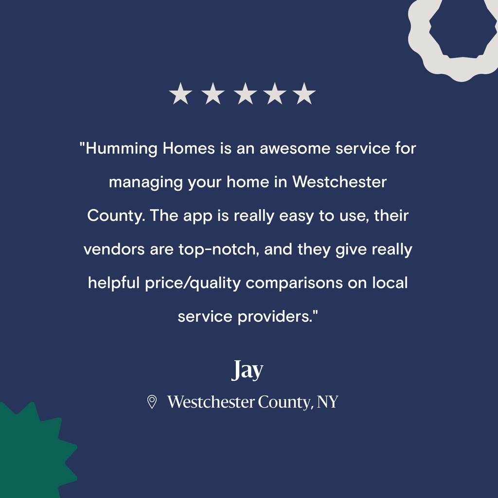 HummingHomes's tweet photo. Homeowners in Westchester love Humming Homes! We're honored to be the go-to choice for home management. Explore the Humming Homes app, and see how we're helping to make home ownership easier. https://t.co/4eVCZg6Ejd
