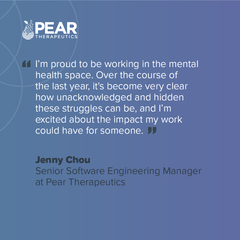 Pear_Tx's tweet photo. For many Americans, #COVID19 exacerbated mental health concerns and emphasized the need for treatment. Our Pearmates are committed to taking #MentalHealthAction by furthering new treatment options for mental health care with prescription digital therapeutics (#PDTs). #Together4MH https://t.co/z0OaIxFJp7