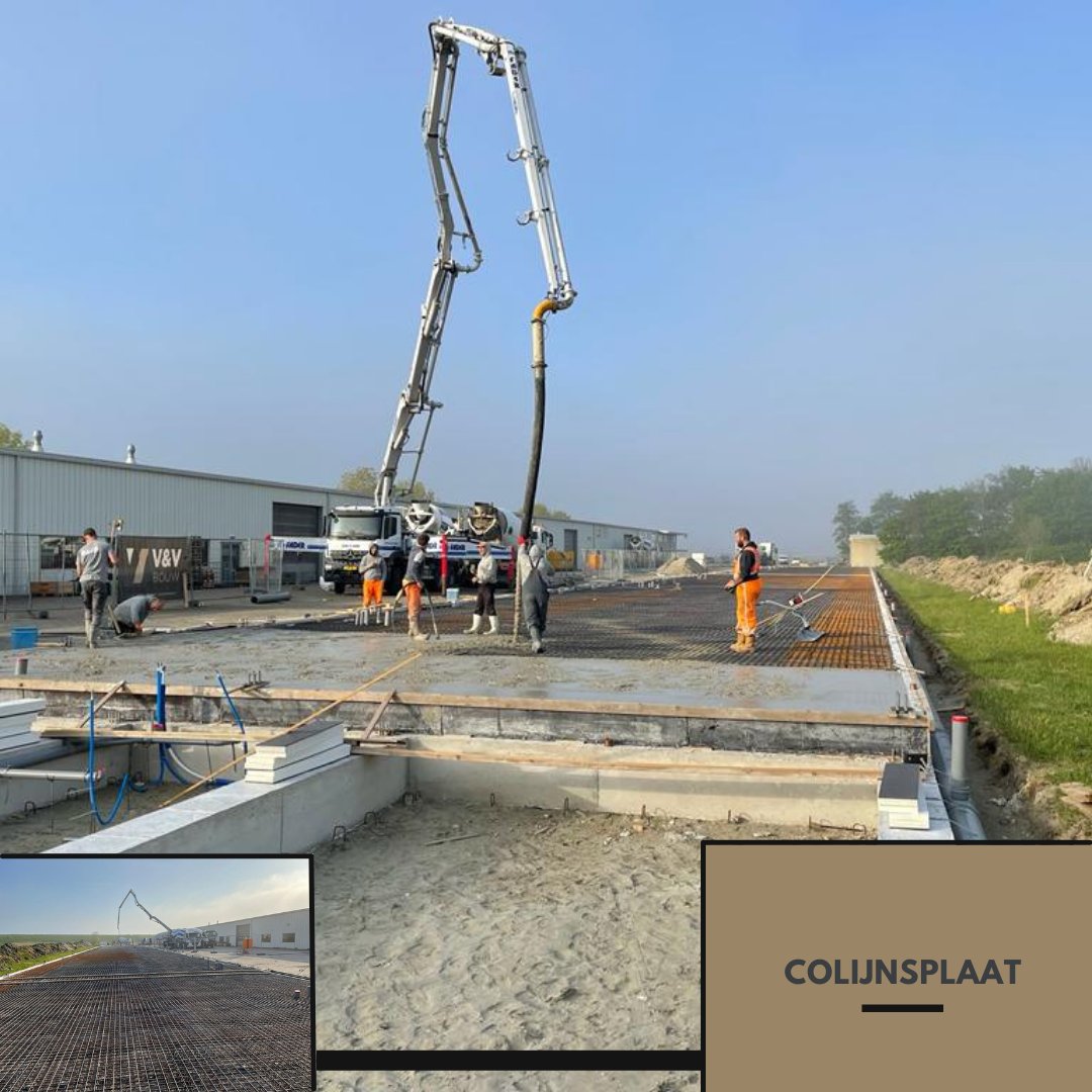 VenVBouw's tweet image. Afgelopen vrijdag was het een prachtige dag voor het storten van 500m3 beton ten behoeve van de begane grond vloer van de 2 kantoren met bedrijfsunits te Colijnsplaat. 

Dit project is in opdracht van Delmeco Group B.V.

#doorbouwers #betonvloer #colijnsplaat