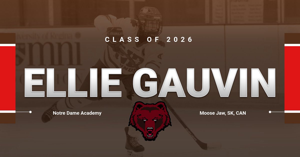 Join us in welcoming our Class of 2026 to College Hill 🐻

First up, Ellie Gauvin, a defender from Moose Jaw, Saskatchewan. She attended Notre Dame Academy and was also an assistant captain on Team Saskatchewan. Ellie will be wearing #5 for the Bears!  #GoBruno