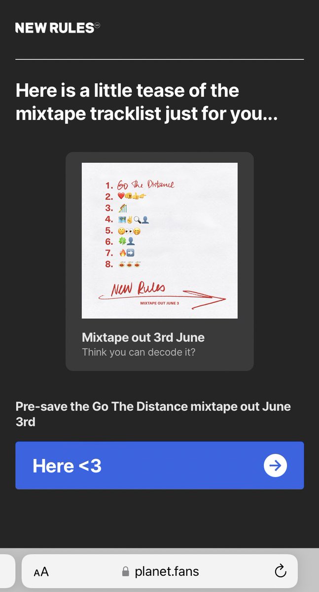 NewRulesSpain's tweet photo. 📲|| como parte del pase exclusivo de planet fans tenemos estas pistas para advinar los títulos de las canciones del mixtape de @newrulestweets 

¿sabéis alguno?🫢🥰

pre-save: https://t.co/6puVj1hRhc https://t.co/mpBSMoXN3H