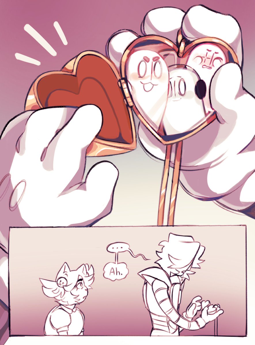 paintedhen's tweet photo. [#UNDERTALE] mewmews locket (comic) https://t.co/jjR6TVobbD