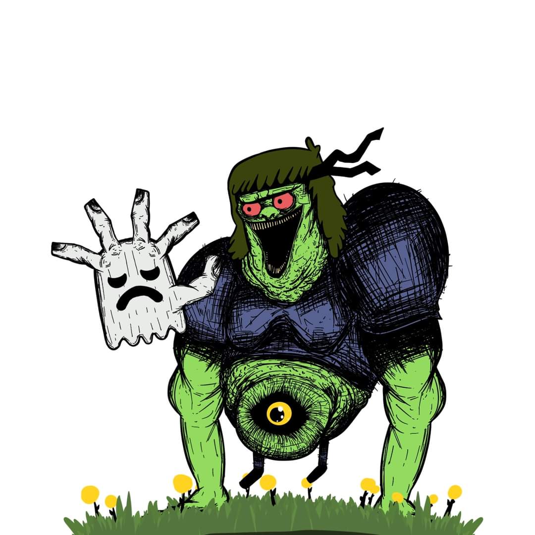SlayerWasp's tweet photo. "OH NO BRO"
This is my first ever entry into the @meatcanyon art contest!
#RegularShow #MuscleMan #HighFiveGhost #art #artist #ArtistOnTwitter #artcontest #ohnobro #horror #darkart #drawing #Procreate #comedy #CartoonNetwork #hulu https://t.co/OritSvUe1k