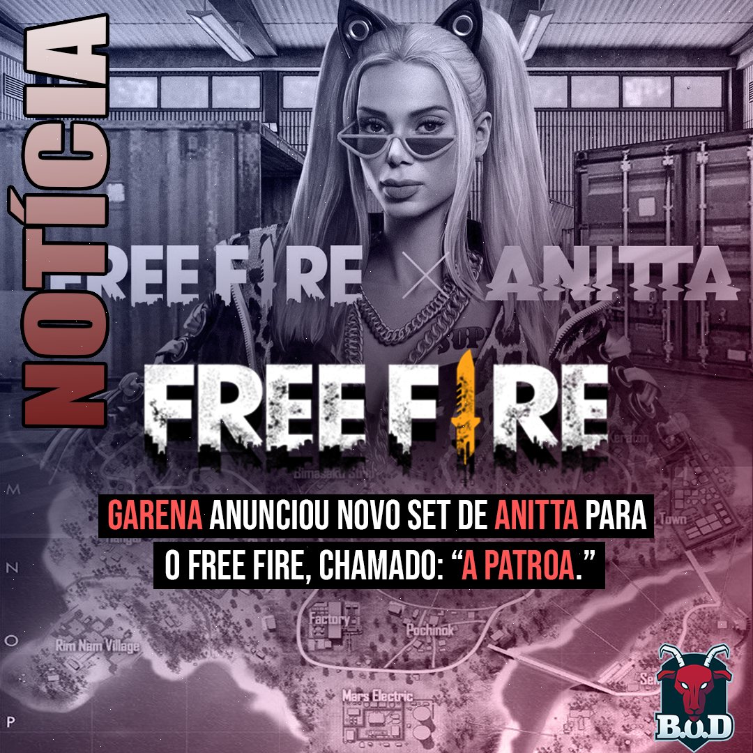 bodesportsgg's tweet photo. O Free Fire, assim como seu público, é diverso e está conectado com a música. Anitta chega para se juntar a outros artistas que passaram pelo Battle Royale da Garena, como Alok, KSHMR.

#bhfyp #explorar
#freefire #freefirebrasil #bodesportsgg https://t.co/Qw9eJKQU5n