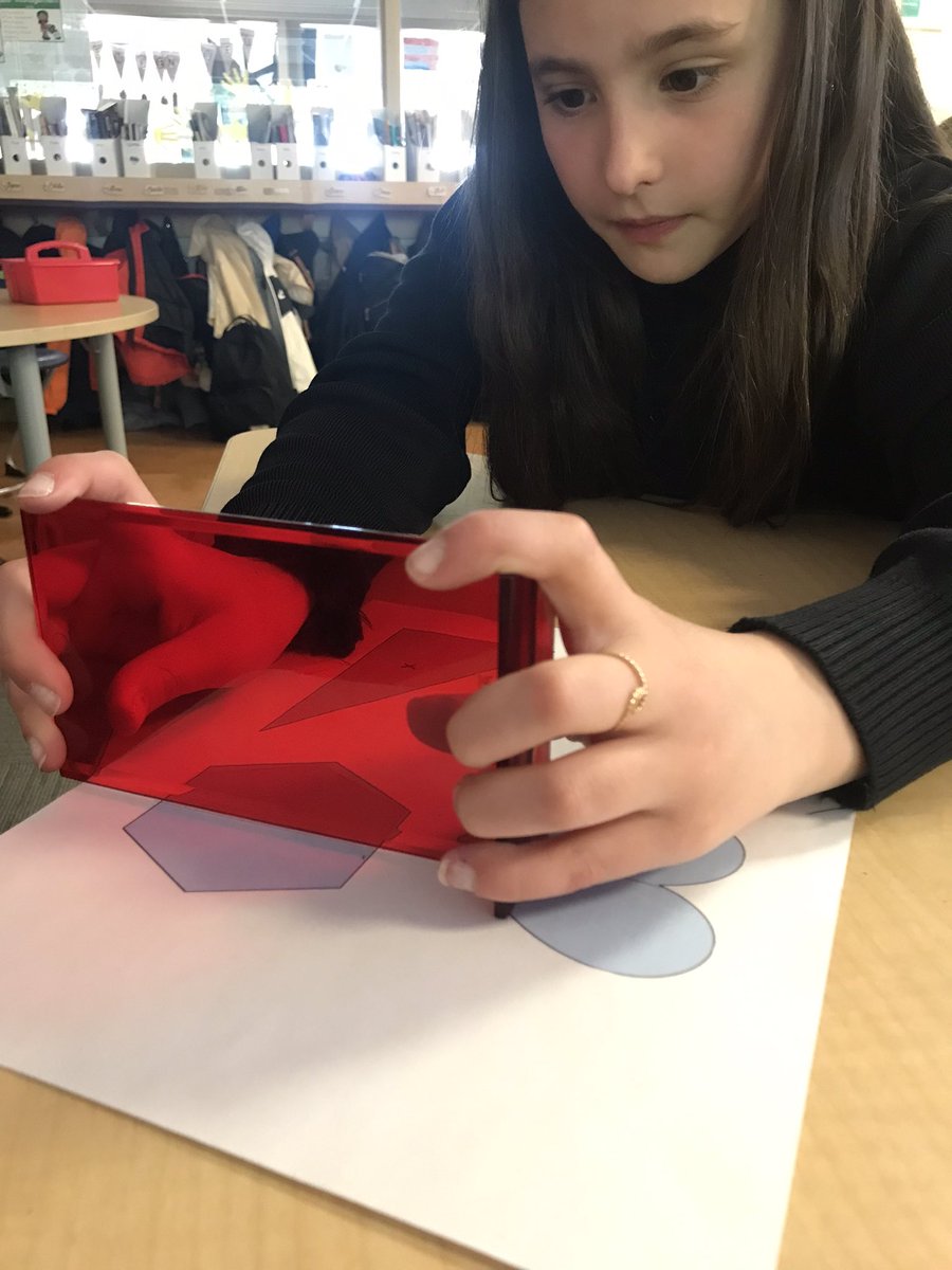 3SK using a mira to explore lines of symmetry #math #exploration <a href="/DeanSkea/">Dean Skea</a> <a href="/MulgraveSchool/">Mulgrave School</a>