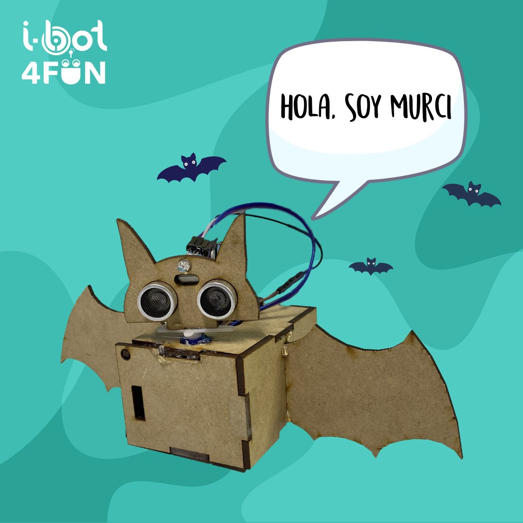 iBot4FunMX's tweet image. ¡Di &quot;hola&quot; a tu nuestro nuevo amigo Murci! Con su sensor de proximidad te cuidara de los obstáculos cercanos. 🦇🤖¡ Agenda tu clase de prueba GRATUITA!
wa.link/rq22bt #STEM #STEAMEducation #FutureCareers #Programación #Robótica #RobóticaEducativa #iBot4fun