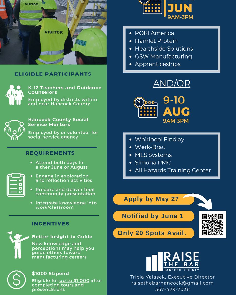 MillstreamCC's tweet image. Attention teachers in Hancock County:
@RaiseTheBarFHC is offering its 1st summer educator experience this year! See the attached flier or visit raisethebarhancock.org/summer2022 for more information #theSTREAM #corevalue1 #createconnections