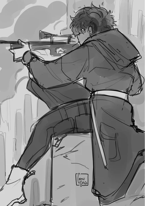 [OC] Gianluca living in the apocalypse doodles 