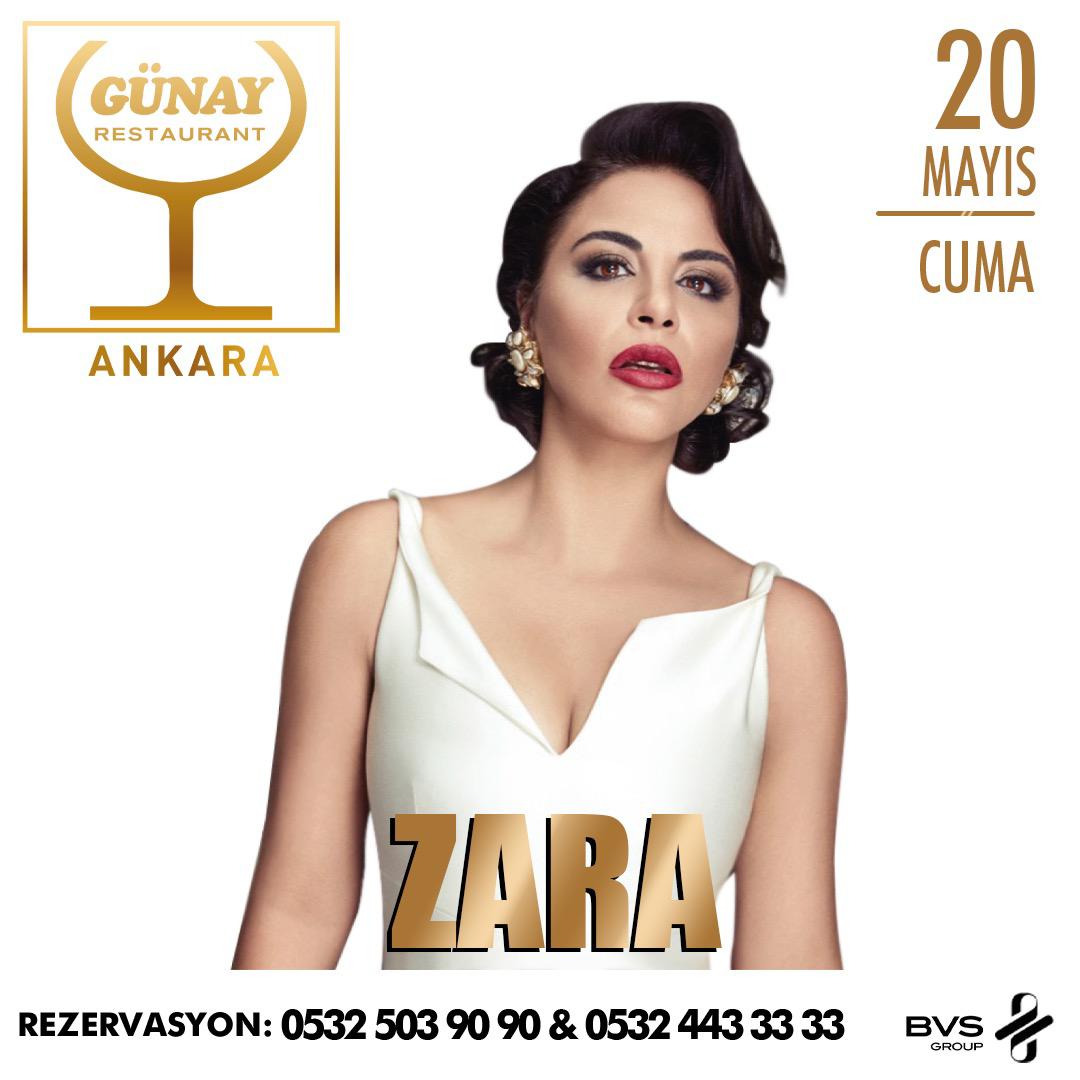 20 Mayıs Cuma Zara, Günay Restaurant Ankara'da sizlerle.💐💫