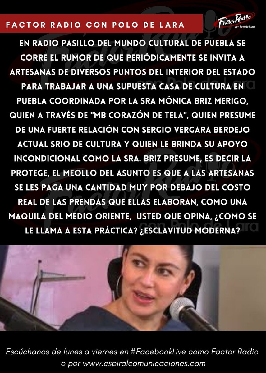 FactorRadioPue's tweet photo. https://t.co/o4zJCaRHSN @victorleonrueda @Fjleoncastillo1 @FACTORCIUDADANO @Nancydelasa @GPlural @senadomexicano @polodelara @InfraPue @EdgarVlez4 @ZaraPaolaFlo @JHerreraValles @Puebla1Noticias @PTPueblaOficial https://t.co/LdYYCU63aA