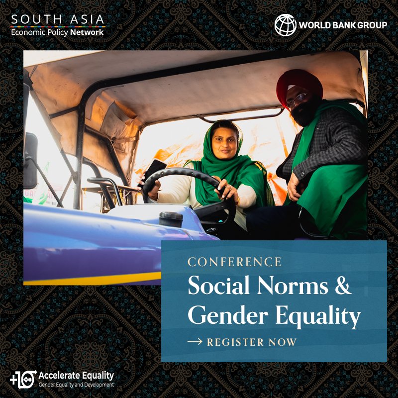 WBG_Education's tweet photo. 🌏How can social norms in #SouthAsia be measured and what is their impact on #gender outcomes?
Join our conference May 11-12 to learn more: https://t.co/6j3Ym12fMA
@WBG_Gender #ReshapingNorms #AccelerateEquality https://t.co/F2VQgChM5j