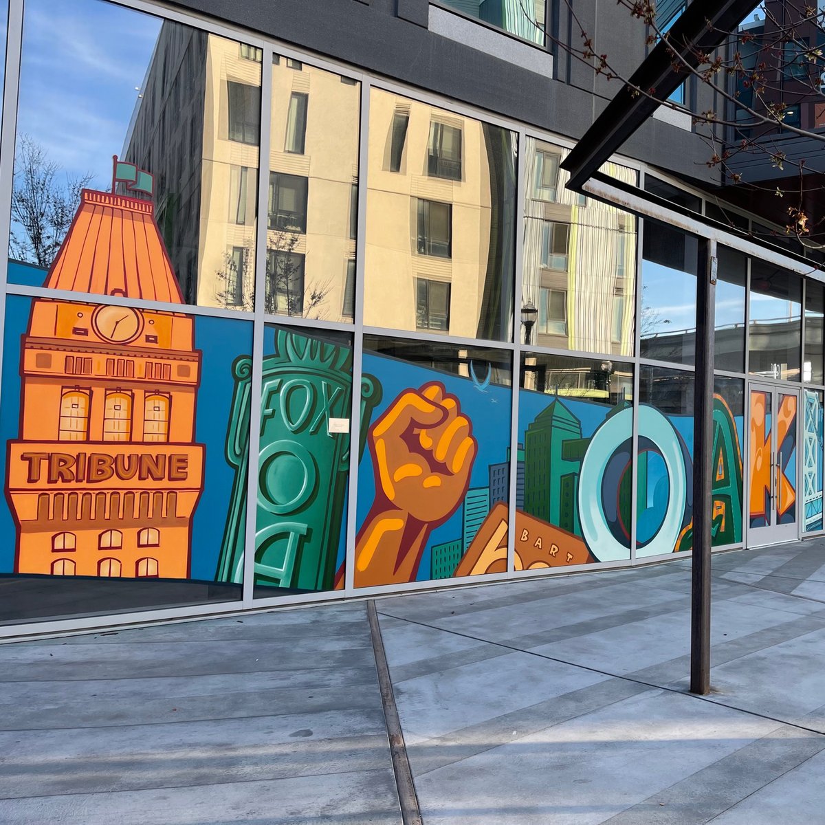 Bozzuto's tweet photo. The new mural by 1 AM SF at The Skylyne at Temescal immerses you in history, geography and culture all at once. Members of the Bozzuto leadership team were awed by this powerful piece on a recent visit and look forward to seeing the community continue to flourish. https://t.co/7kgmUFMb6k