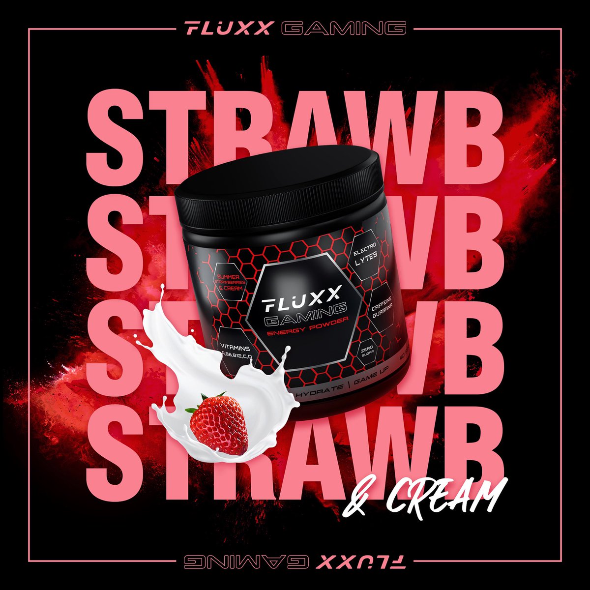 FLUXXGAMINGUK's tweet photo. As people loved the limited edition CANDY CANE so much..

We’re introducing STRAWBERRIES &amp; CREAM as the new permanent flavour in the Fluxx lineup 🍓 

#FluxxGamingUK #Gaming #EnergyPowder #EnergyDrinks https://t.co/5ODrmRhfai