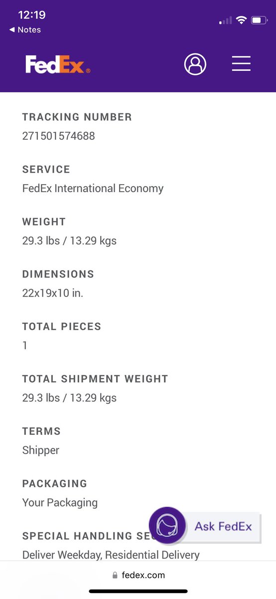 vivelafrenchie's tweet photo. @FedExEurope Can you help me? My package has been sitting in Austria, undelivered, for over a month! https://t.co/Waev9gpQXt