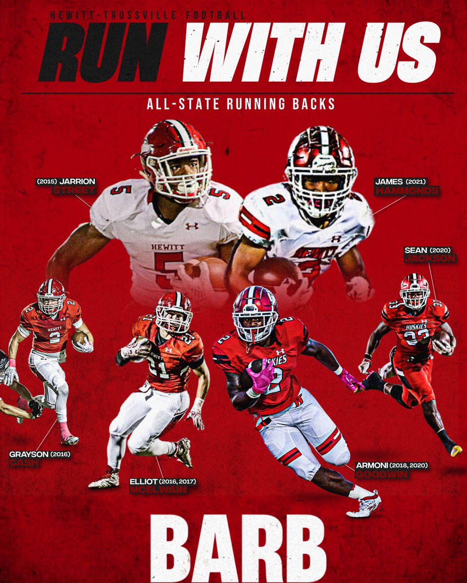 “ALL STATE BARBs” during the Josh Floyd Era <a href="/HuskyFast/">Hewitt-Trussville FB</a> <a href="/JSTREET_/">Jarrion Street</a> <a href="/graysoncash2/">Grayson Cash</a> <a href="/ElliottMcElwain/">Elliott McElwain</a> (2x) <a href="/ArmoniGoodwin24/">Armoni Goodwin</a> (2x) <a href="/Jackboy_33_/">Sean Jackson</a> <a href="/JamesHammonds_7/">James Hammonds</a>