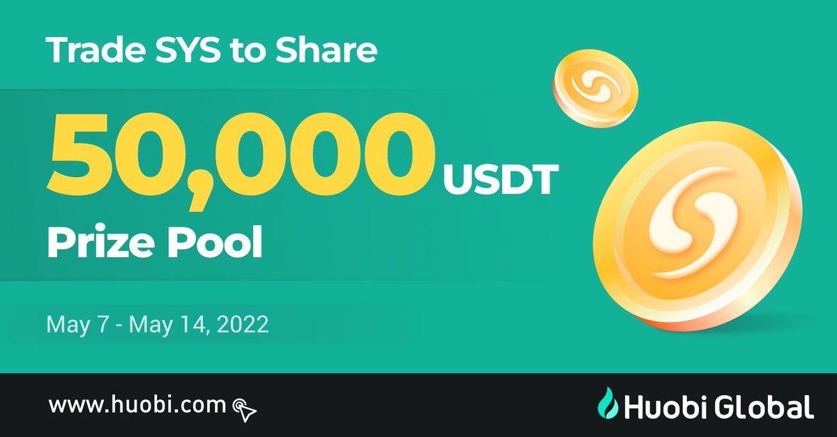 DisruptiveSeb's tweet photo. Hey @syscoin fam &amp; #Giveaway aficionados 

#GiveawayAlert share $50000 #USDT🥳

#trade Syscoin on @HuobiGlobal for your chance to WIN!

Follow me for more #Giveaway opportunities

#airdrop qualification instructions:

🔗https://t.co/B4IR1IUD3M https://t.co/ns5zoXRb3u