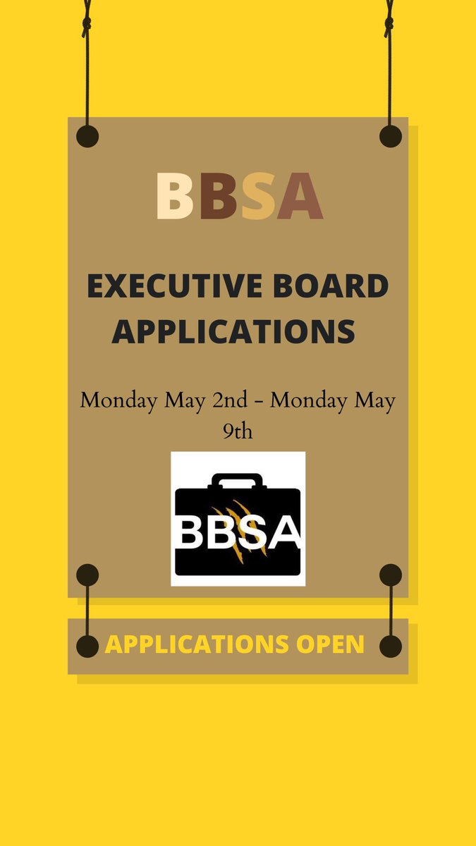Hey everybody! Today is the last day to apply to our executive board. If you are interested the link is in the bio. Good luck on exams!