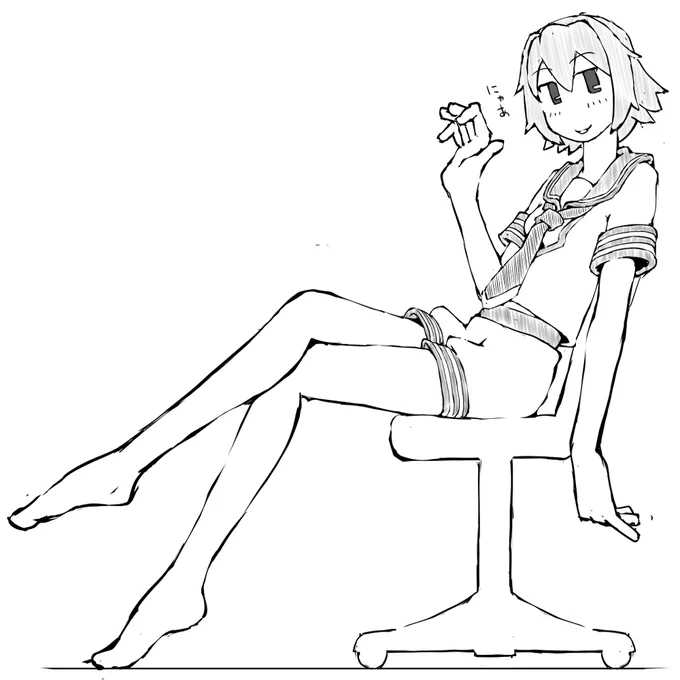 艦これラクガキ、多摩さん^^
今月の軽巡枠ですね～^^ 