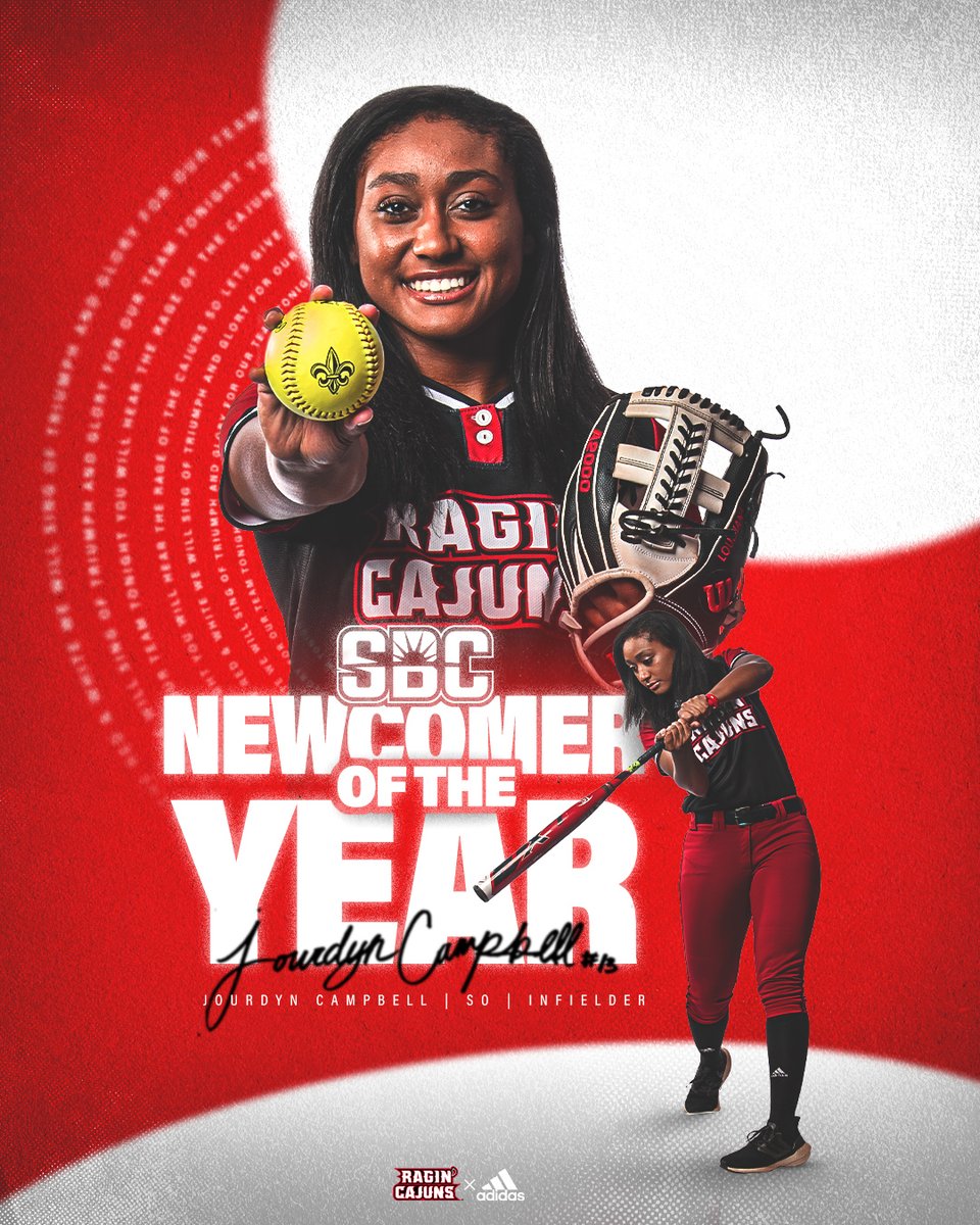 RaginCajunsSB's tweet photo. 𝗜𝗡𝗦𝗧𝗔𝗡𝗧 𝗝𝗢𝗟𝗧 ⚡️

𝗝𝗼𝘂𝗿𝗱𝘆𝗻 𝗖𝗮𝗺𝗽𝗯𝗲𝗹𝗹 (@Jourdyn_13) is the 2022 @SunBelt Newcomer of the Year!

📰 https://t.co/g4b1CRYsbb

#GeauxCajuns ⚜️ | #SunBeltSB https://t.co/mGHHOAyfHl