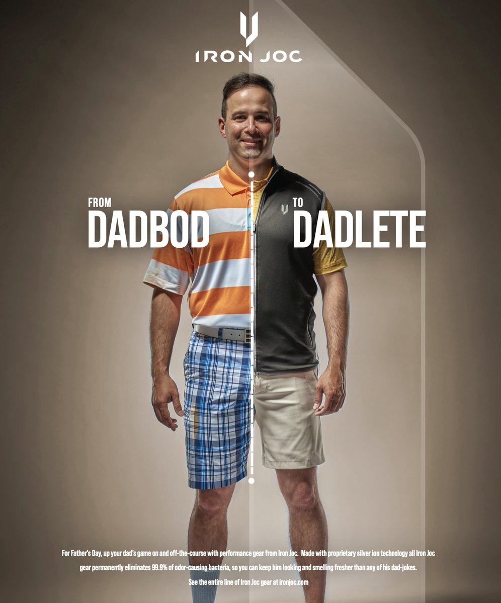IRONJOC's tweet photo. Send him out on the golf course looking the way he should and let him come home smelling right!

https://t.co/dXupdRgBmG

 #IronJoc #IronJocNation  #enduretech #enduretechplus #silveriontech #performancewear #itswhatsinsidethatmakesyougreat #mensgolf #fathersday https://t.co/q5kaB3Yydw