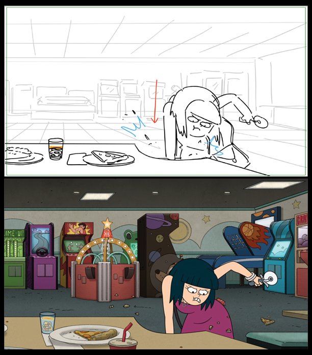 janice__chun's tweet photo. Storyboards/final animation comparisons from "The Perfect Couple" (Close Enough, Season 3, Epi 8)

Directors: @JGQuintel &amp; @calwong 🌟🌟🌟

Big shoutout to @WillWibs
for being an excellent board partner this past season 👏

#CloseEnoughMAX #storyboards https://t.co/EHZnszM2Oz
