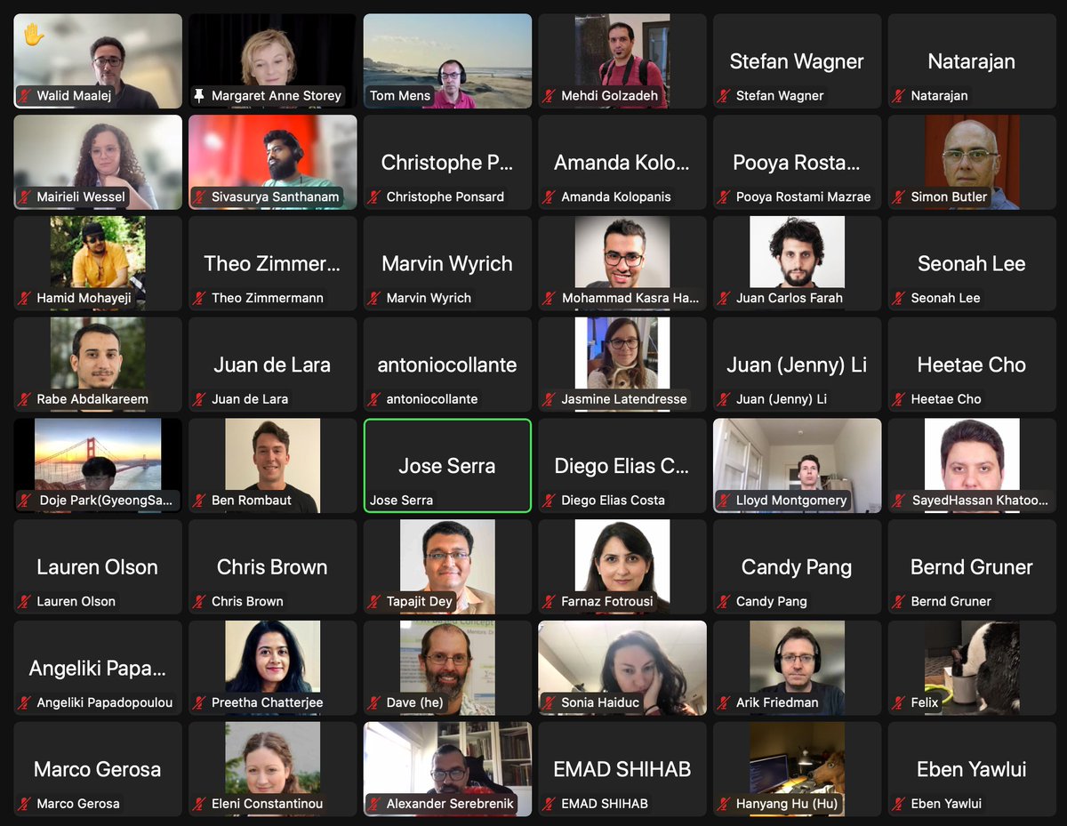 BoatSEWorkshop's tweet photo. We had an awesome discussion session at the end of workshop today,
I would like to thank all the participants and hope to see you next year again
#ICSE2022 #BotSE22 https://t.co/IcUriBOnuw