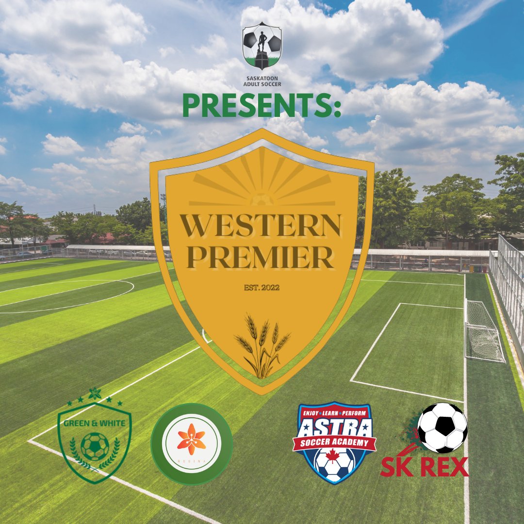 SAS_Saskatoon's tweet photo. The Western Premier Shield
An invitational series for high-performance players.
Saskatoon Adult Soccer is hosting a collaboration of talent and organizations this summer that you don’t want to miss! Join us in the coming together of Astra, Green &amp; White, Regina, and SSA’s REX. https://t.co/BVqi3qQXSd