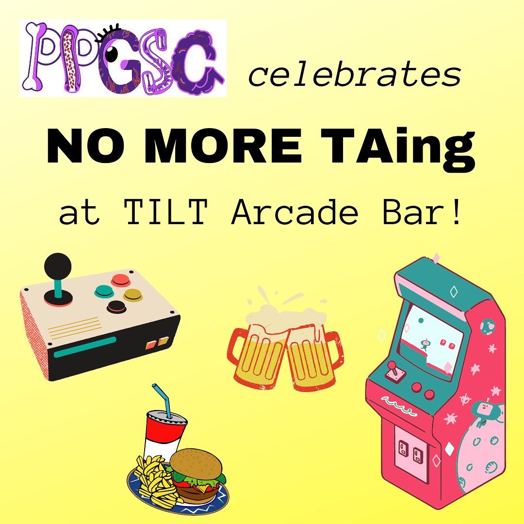 physpharm_grads's tweet photo. Come out to TILT Arcade Bar (at the corner of King and Talbot) TONIGHT from 6-9 PM to celebrate the end of the term!!! We will be having food and drinks. There is a $5 cover charge which includes entry and unlimited plays on all the arcade games!!! 🎉🥳 https://t.co/YPjhipPddA