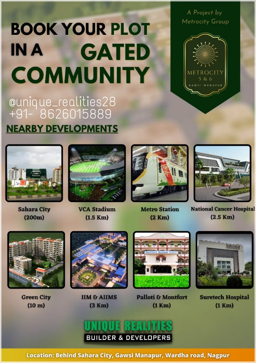 ShubhamHadagode's tweet photo. #new #newlauch #mihan #Nagpur #propertyforsale #Residential #sanction #metrocity https://t.co/1nclsXXUWX