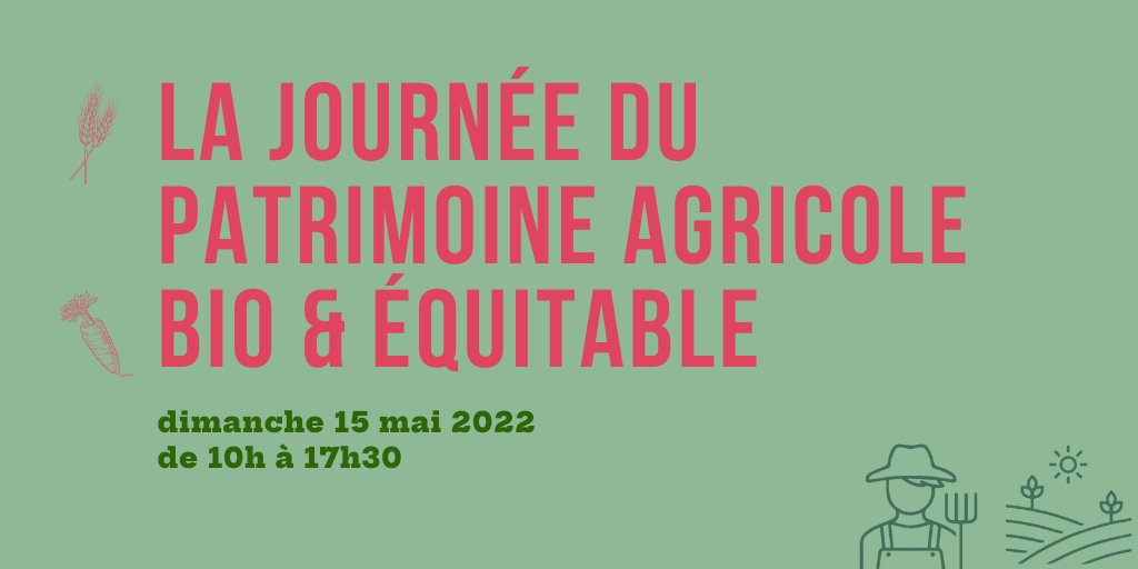 FAIRequitable's tweet photo. 📣 La Journée du Patrimoine agricole bio et équitable, c’est dans moins d'une semaine ! 
❓Des débats, des dégustations de bons produits de nos fermes, des initiations, des partages, des quizz, etc. 
🤗Rdv le dimanche 15 mai👉https://t.co/pVKw5B2a2Y #EquitablePartout #JPABE2022 https://t.co/76XVOnJi5x