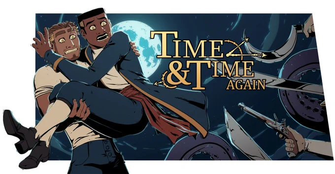 Happy #WebcomicDay!!!
Please let me tell you about my upcoming Webtoon Original series Time and Time Again, launching June 5!

Follow this time traveling duo, Adam and Steve, on their supernatural adventures, mysteries, and mishaps! 