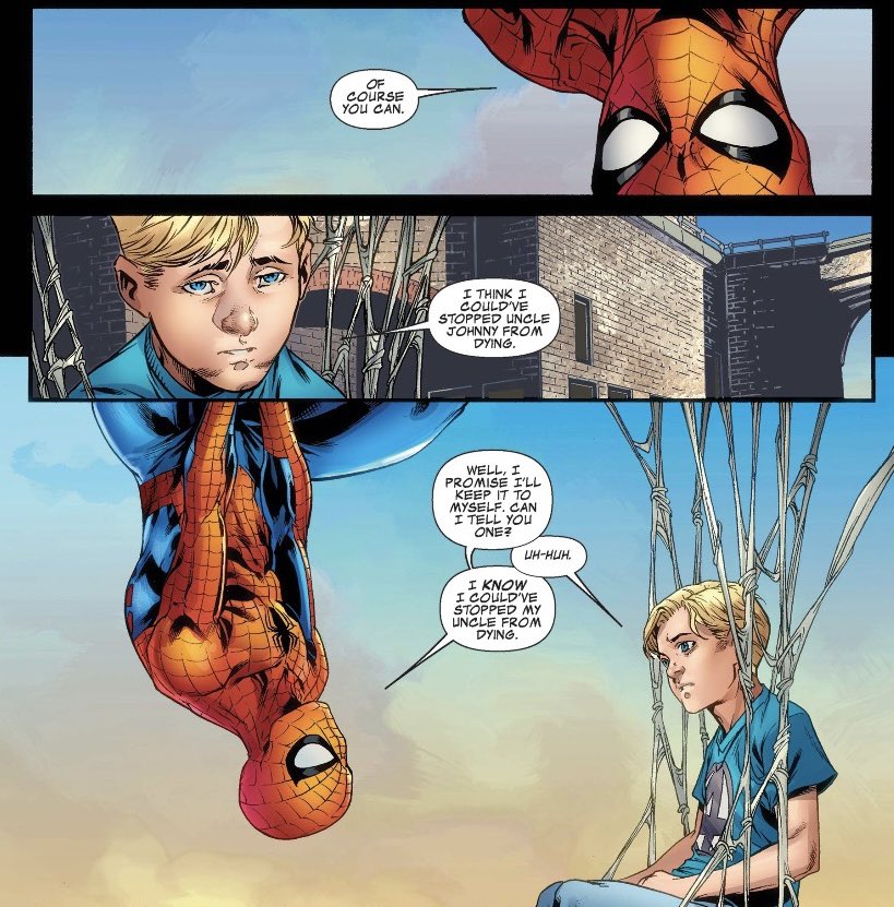 THlNKERFRANKLIN's tweet photo. this moment between peter parker and franklin richards will never not make me cry

fantastic four (1998) #588 https://t.co/P9oYgGX0WB