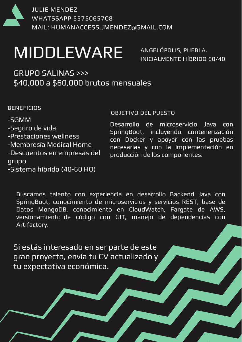 Julie_ITR's tweet image. #vacantes #IT #FrontIOS #Android #Developer #Backed #Middleware