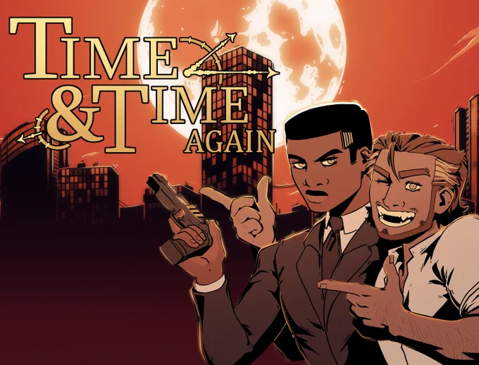 Happy #WebcomicDay!!!
Please let me tell you about my upcoming Webtoon Original series Time and Time Again, launching June 5!

Follow this time traveling duo, Adam and Steve, on their supernatural adventures, mysteries, and mishaps! 