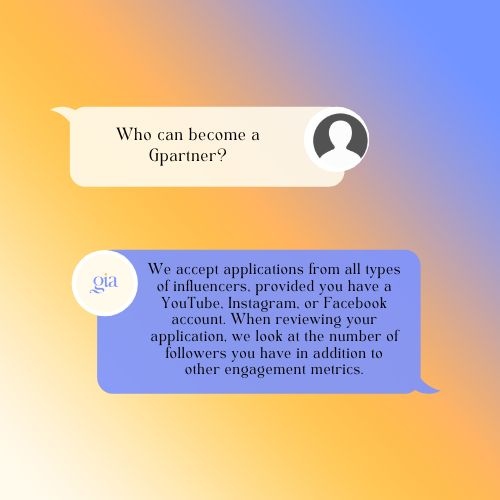 _giastudio's tweet photo. As a member of Gia (GPartner Influencer Agency), you are a content creator who provides recommendations and product insights to inspire your audience via social media! 😎 

Apply and become a GPartner to star in upcoming projects and commercials 👉 https://t.co/lhVZLImAgo https://t.co/8i1HkOBZZe