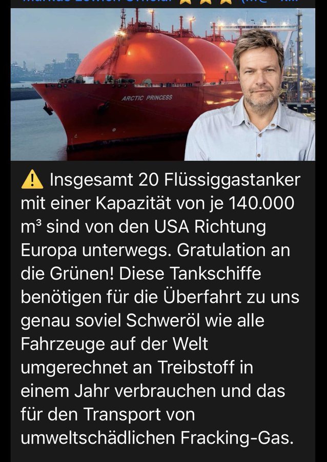 PParzival's tweet photo. Wo ist eigentlich der Aufschrei von @FridayForFuture und #Langstreckenluisa bezüglich der Klimagefährdung durch Habeck? https://t.co/Y7ZmnribQF
