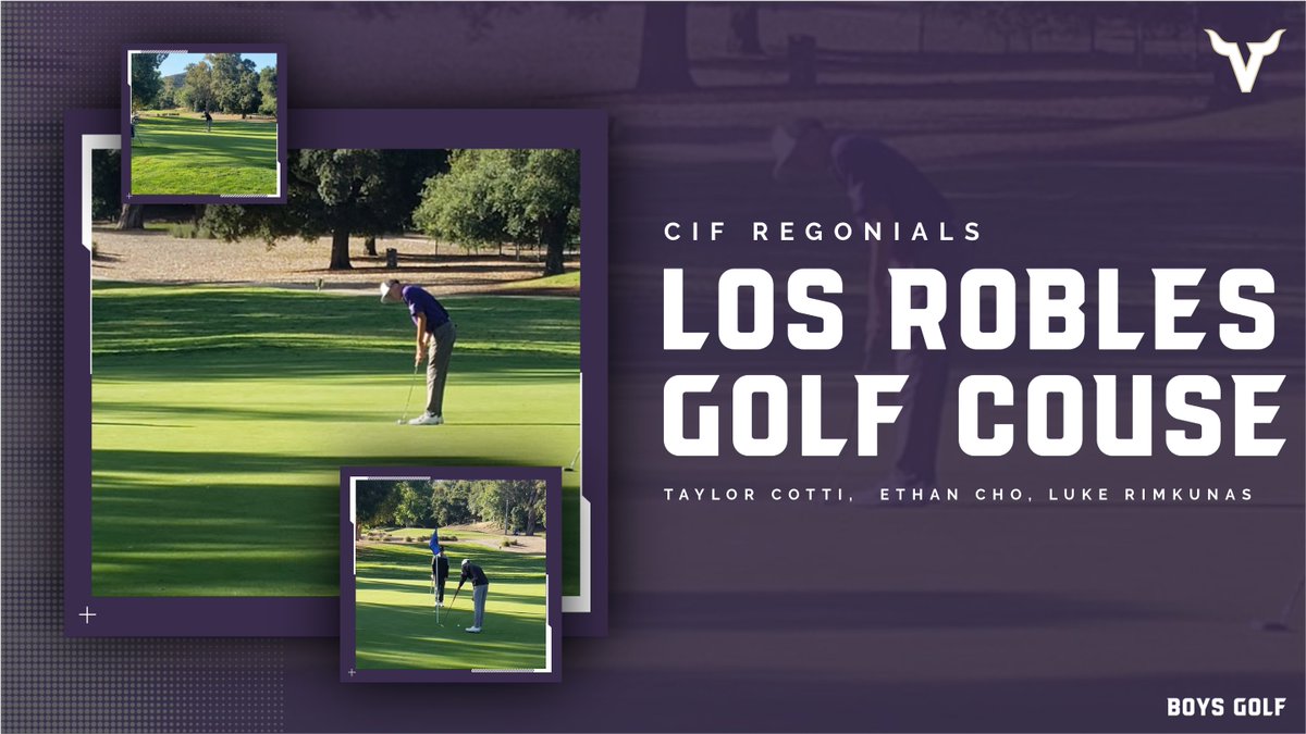 VHSVikingSports's tweet photo. Taylor Cotti, Ethan Cho, and Luke Rimkunas are participating in the #CIFRegionals this morning at Los Robles Golf Course in Thousand Oaks this morning. Good luck Vikings!! #GoVikings https://t.co/rcjvUpQcmT